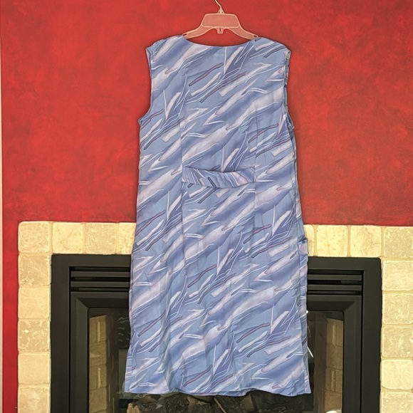 Lightweight Housecoat 2x In Extenso buttons pockets Granny Robe Coverup XXL Blue - Picture 9 of 10